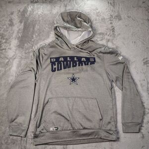 New Era NFL Dallas Cowboys Hoodie Mens Size Large‎ Gray Pullover Combine Team